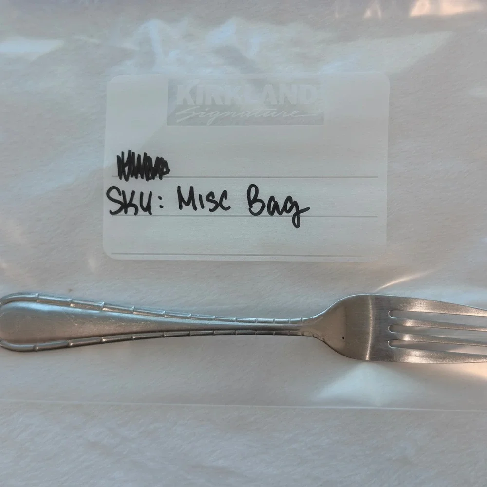 Whole Home Dinner Fork Unisex OS Silver Good Stainless Steel Notched Border
